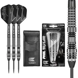 Target Darts Phil Taylor Power 8-Zero 4 Schwarze Steeldart-Darts, Dart-Set aus 80% Tungsten, P8Z4, 21G/23G/25G | Darts in Player-Edition mit Swiss-Point-Spitzen oder festen Spitzen | Inklusive Dart