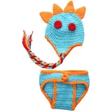 NUOBESTY 2 Stück Kleidung Für Die Dinosaurierfotografie Kleidung Für Neugeborene Jungen Halloween-kostüme Für Neugeborene Junge Neugeborener Baumwollhut Babykostüm Baumwolle