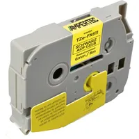 Ampertec P-Touch Band kompatibel zu TZe-FX611 schwarz auf gelb