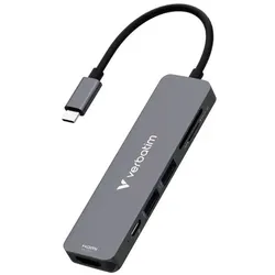 Verbatim USB-C Essentials Multi- Port Hub 6 Port/card read. 32156