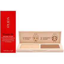 PUPA Milano Wonder Me Natural Sculpt, 002, 8.0 g - Double Face Contour Palette - Perfecting and Contouring Face Powder - Blendable Face Makeup
