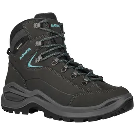 Lowa Renegade Evo GTX Mid Wanderstiefel - Asphalt / Turquoise - EU 39