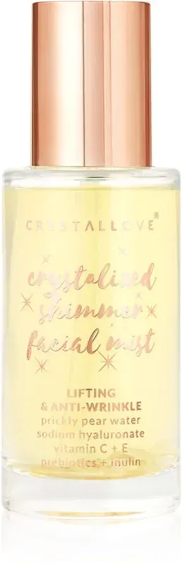 Crystallove Clear Quartz Shimmer Facial Mist Gesichtsspray für hydratisierte und strahlende Haut 100 ml