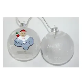 Buri LED Lichterkette aus Glas-Weihnachtskugeln Weihnachtsbeleuchtung Weihnachtsdeko