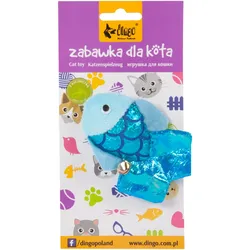 DINGO Katzenspielzeug Plüschfisch