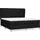 vidaXL Boxspringbett mit Matratze Schwarz 180x200 cm Stoff