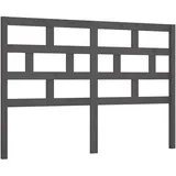 vidaXL Kopfteil Grau 166x4x100 cm Massivholz Kiefer