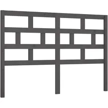 vidaXL Kopfteil Grau 166x4x100 cm Massivholz Kiefer