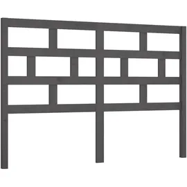 vidaXL Kopfteil Grau 166x4x100 cm Massivholz Kiefer