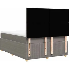 vidaXL Boxspringbett 140 x 200 cm Taupe