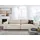 GALLERY M branded by Musterring Big-Sofa »LUCIA«, in vielen Qualitäten und 4 unterschiedlichen Nähten, 3-Sitzer beige