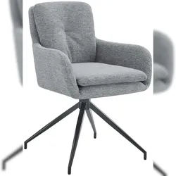 DELUKE Esszimmerstuhl NAVER - Stoff Grau 58x63x85 cm | Essstühle Esszimmerstühle Küchenstühle Wohnzimmerstühle