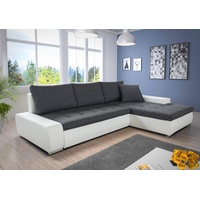 Sofnet Ecksofa Faris, mit Schlaffunktion und Bettkasten, Schlafsofa - Wohnlandschaft - Big Couch weiß