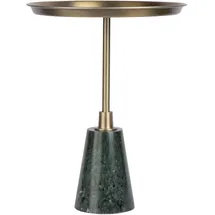 Kayoom Beistelltisch "Grant 125, aus Handmanufaktur", gold (schwarz, gold, schwarz, gold), B:38cm H:51cm T:38cm, 95% Eisen, 5% Aluminium / Sockel: Marmor, Tische, Beistelltisch, Runder Tisch, Ablagefläche aus Metall, Sockel aus Marmor