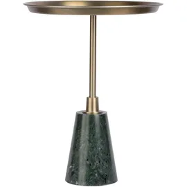 Kayoom Beistelltisch "Grant 125, aus Handmanufaktur", gold (schwarz, gold, schwarz, gold), B:38cm H:51cm T:38cm, 95% Eisen, 5% Aluminium / Sockel: Marmor, Tische, Beistelltisch, Runder Tisch, Ablagefläche aus Metall, Sockel aus Marmor