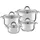 Florina Claude Topf-Set 8-tlg. Kochtopf + Glasdeckel