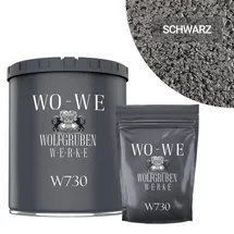 WO-WE 25Kg Steinteppich Set Marmorkies Bodenbeschichtung Schwarz 1-4mm - 2qm