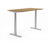 Schreibtisch 1200x605-1255x800mm Platte Nuss Gestell si