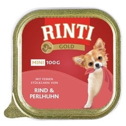 RINTI Gold Mini 16x100g Rind & Perlhuhn