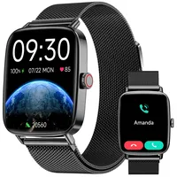 Smartwatch Herren Damen, 1.85" Smart Watch mit Telefonfunktion, Fitnessuhr mit Pulsuhr Schlafmonitor SpO2, 110 Sportmodi Fitness Tracker,IP68 Wasserdicht Schrittzähler Sportuhr für Samsung/iOS/Android