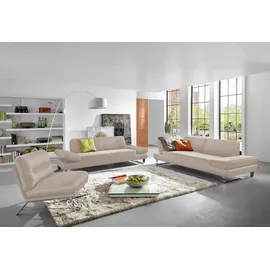 W.Schillig Couch Leder 2-Sitzer Beige