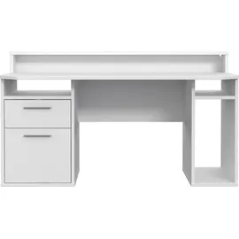Forte TEZAUR Schreibtisch Holzwerkstoff, Schwarz