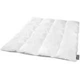 Traumnacht Basis warme Daunendecke mit neuen weißen Daunen (60%) und Federn (40%), DIN EN 12934, 155 x 220 cm, Down Pass und Öko-Tex zertifiziert, produziert nach deutschem Qualitätsstandard