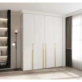 abiks möbel Drehtürenschrank COMO 200 x 245,5 x 40 cm Weiß/Gold