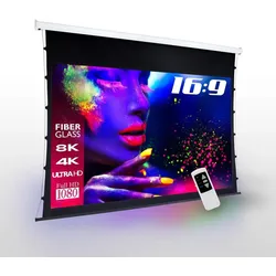 eSmart Germany Tageslicht Tension Leinwand GRAU Glasfaser 295x165 cm (133") 16:9