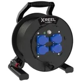 PCE 9350163-p Kabeltrommel XREEL 310 4xSSD nat 50m 3G2,5 H07RN-F schwarz BA K2 IP54 9350163p