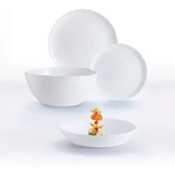 ARC Tafelservice 19 Stück Ammonit Opal Glas Weiß