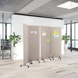 HJH Office FLEXMIUT & 2er Set - Trennwand Taupe