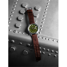 Hamilton Khaki Aviation Pilot Day Date Automatik Braun/Grün
