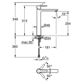 Grohe Lineare XL-Size Einhandmischer supersteel 23405DC1