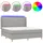 vidaXL Boxspringbett 180 x 200 cm Hellgrau