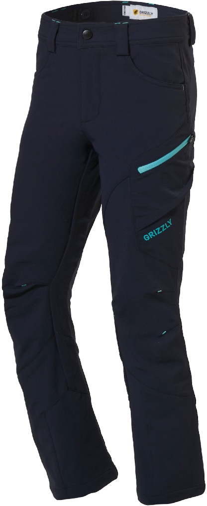 Grizzly Kinder Zeckenschutz-Outdoorhose Montreal navy/türkis - 146-152