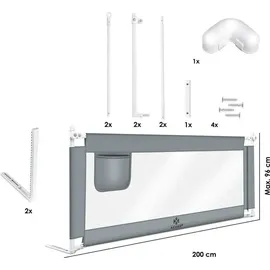Kesser Bettschutzgitter Reise 72-96 cm Silber