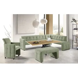 exxpo - sofa fashion Essbank Barista Grün 265 x 83 x 199 cm