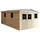 TIMBELA Gartenhaus 4,93 x 3,03 m Beige