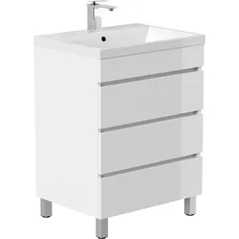 Posseik Stand Badmöbel Fellini 60 SoftClose eiche gold mit drei grifflosen Schubladen