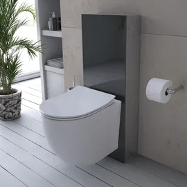 Primaster Vorwandelement Wand-WC inkl. Spülkasten 100 x 38 cm schwarz