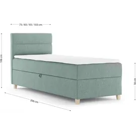 beautysofa DONNA MINI 100 x 200 cm Mint
