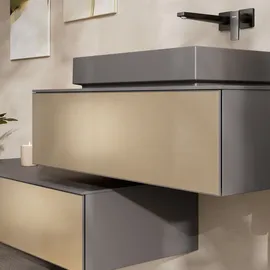 Hansgrohe Waschtischunterschrank 1 Auszug 98 x 55 x 27,5 cm Schiefergrau Matt/Bronze Struktur
