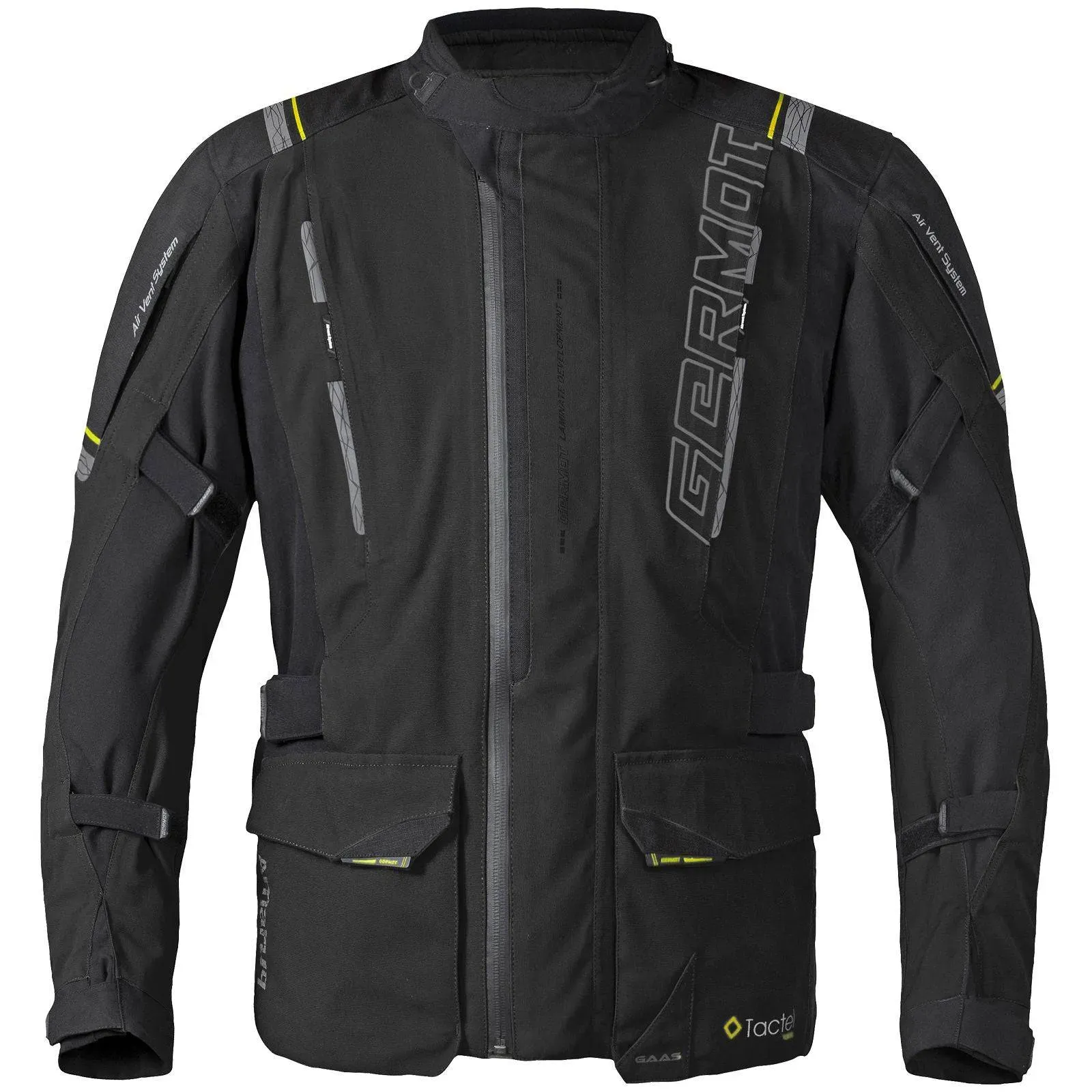 Germot Textiljacke Amaruq Herren, schwarz/gelb - S