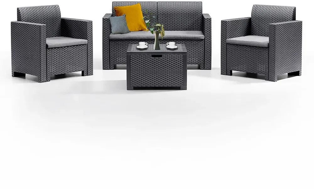 Nero 4-Sitzer Gartenmöbel-Set graphit