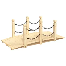 vidaXL Gartenbrücke mit Kettengeländer 150 x 67 x 56 cm Beige