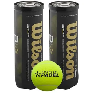 Wilson Unisex-Adult Premier Padel Paddel Bälle, Gelb, 2 x 3er-Pack