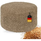 OMNANA® CushyTM Meditationskissen rund – Sitzkissen 10cm/15cm/20cm hoch – Bouclé Yogakissen mit Dinkelfüllung – Bodenkissen, Kissen für Meditation & Entspannung – Made in Germany