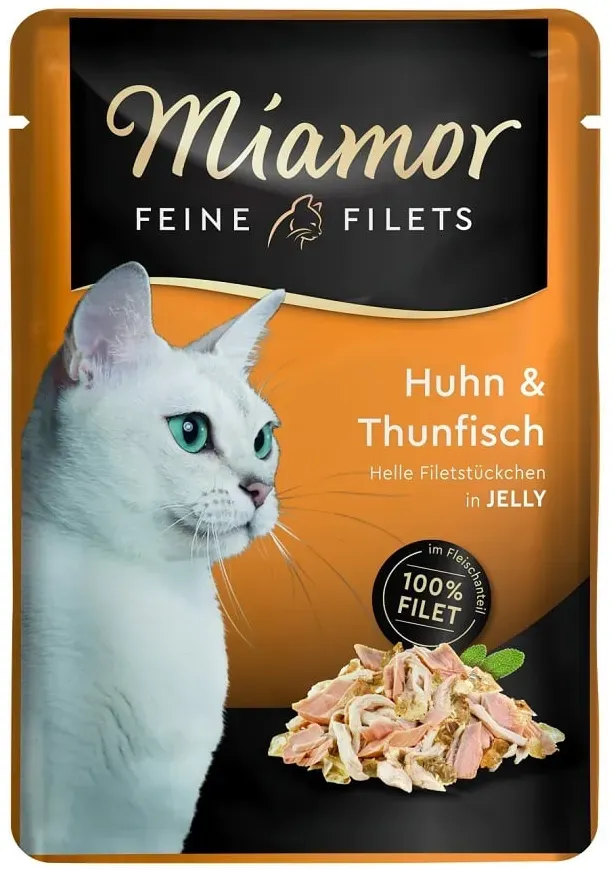 MIAMOR Feine Filets Huhn und Thunfisch Beutel 6x100 g