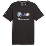 Puma Herren T-Shirt - Motorsport, BMW MMS ESS LOGO TEE, Baumwolle, kurz, einfarbig Schwarz 2XL